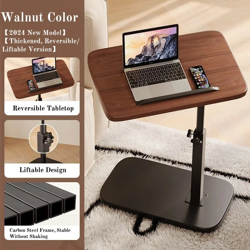Portable Folding Laptop Desk & Side Table – Adjustable for Home, Office & Bedside Use