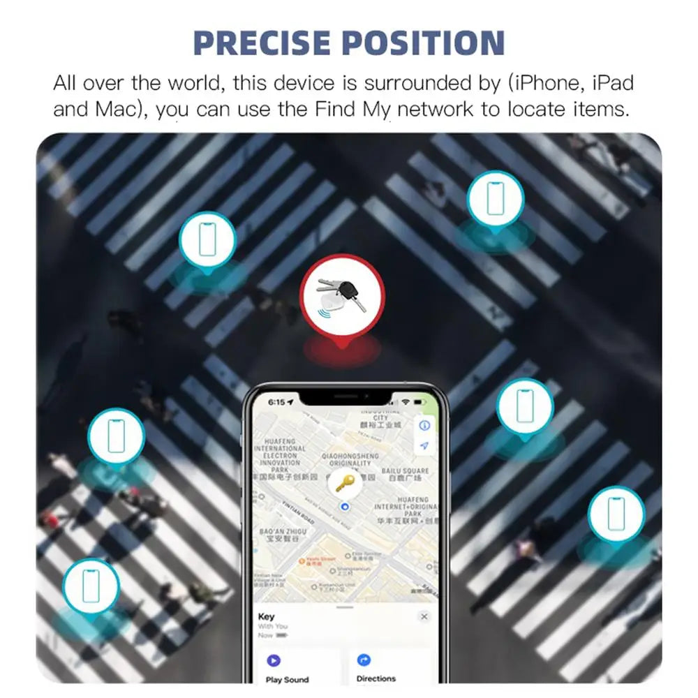 Mini Smart Bluetooth GPS Tracker – Anti-Lost Locator for iPhone, iPad & iOS Devices