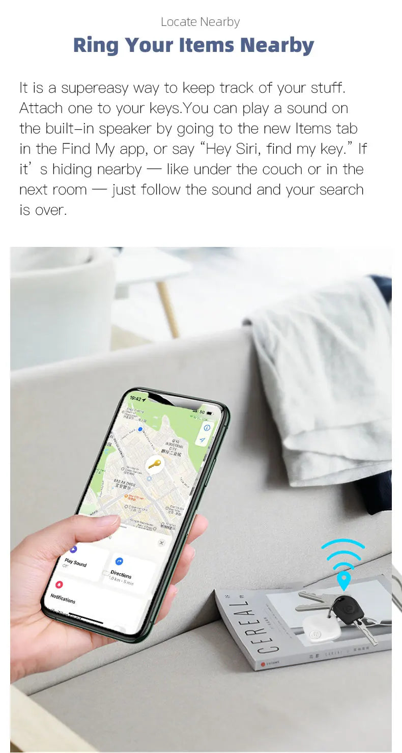 Mini Smart Bluetooth GPS Tracker – Anti-Lost Locator for iPhone, iPad & iOS Devices