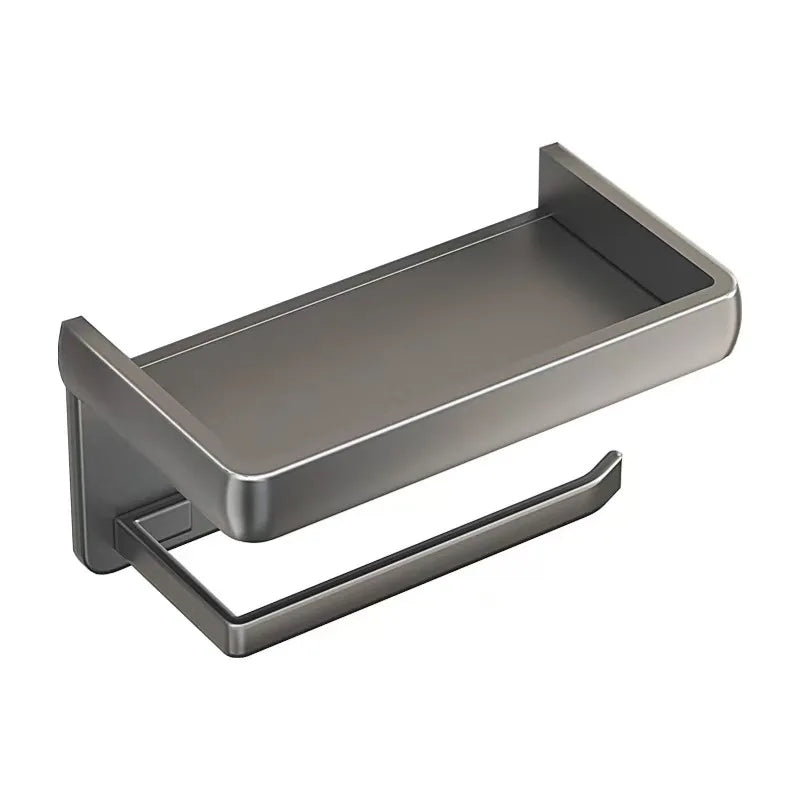 Non-Perforated Bathroom Phone Storage Holder – Anti-Slip & Anti-Fall Roll Paper Rack
