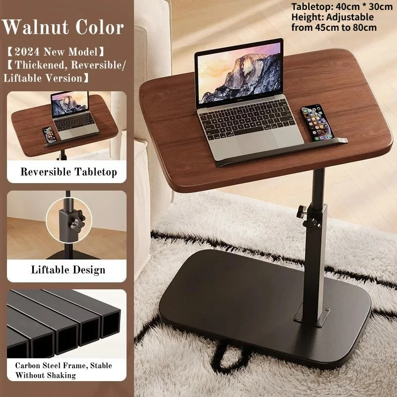 Portable Folding Laptop Desk & Side Table – Adjustable for Home, Office & Bedside Use