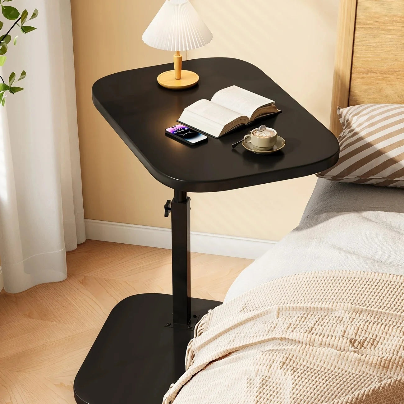 Portable Folding Laptop Desk & Side Table – Adjustable for Home, Office & Bedside Use