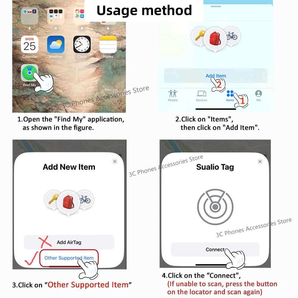 Mini Smart AirTag-Style GPS Anti-Lost Positioning Device – Bluetooth Tracker for Keys & Bags