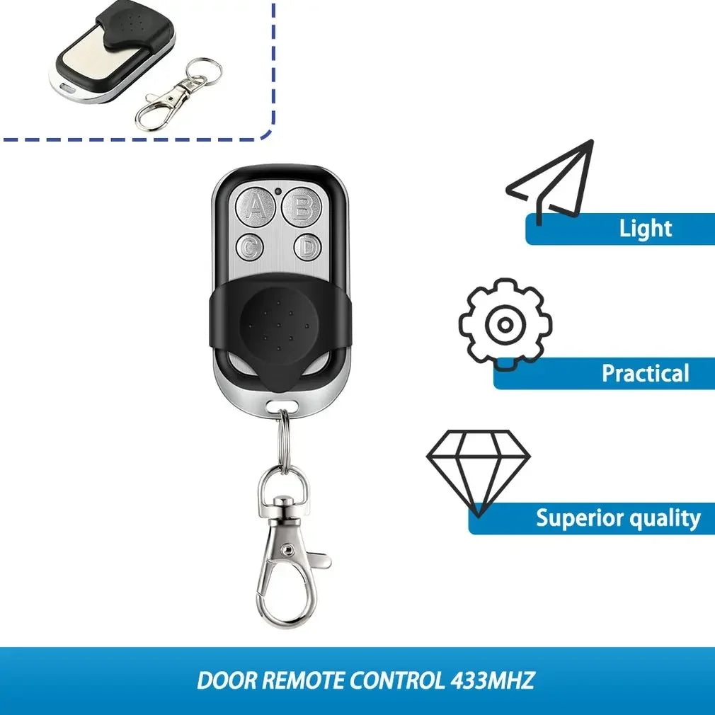 Universal 4-Button Garage Door Opener Remote Control – 433MHz Clone & Rolling Code Duplicator